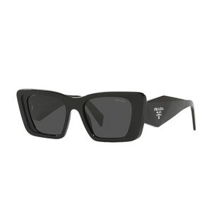 PRADA black square sunglasses spr08Y-F 1AB-5S0 145 3N with case